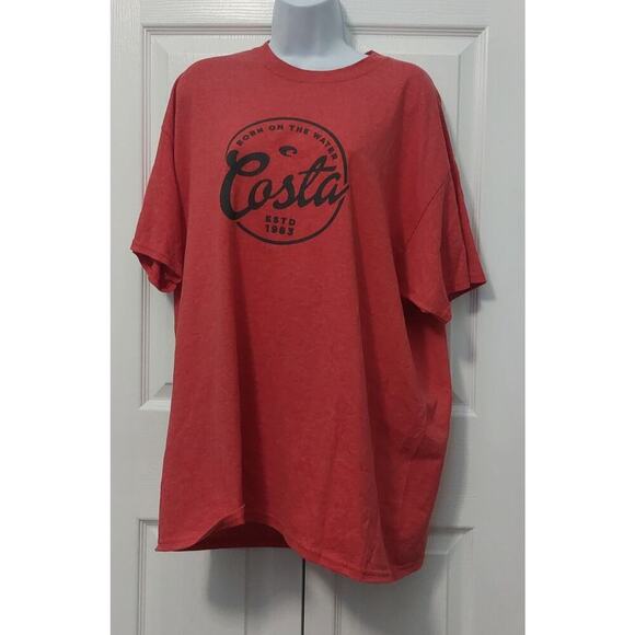 Costa Men's tshirt Size XL Red Born of the Water nautical Coastal - Picture 1 of 7